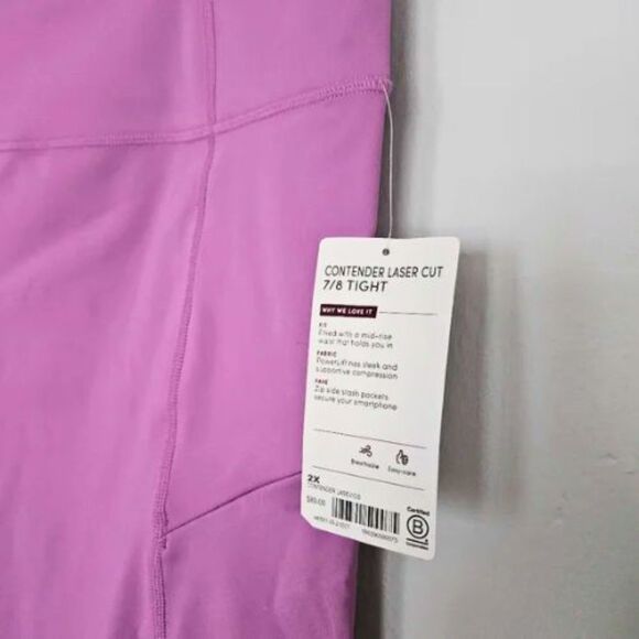 NWT Athleta Contender Laser Cut 7/8 Workout Tight | 2X - Picture 4 of 5